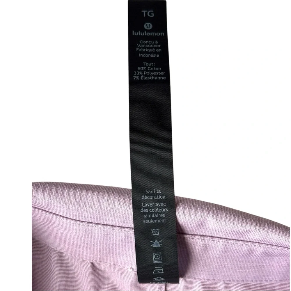 Lululemon Down To The Wire SS Heathered Vintage Plum soft/stretch shirt  | XL - Picture 14 of 16